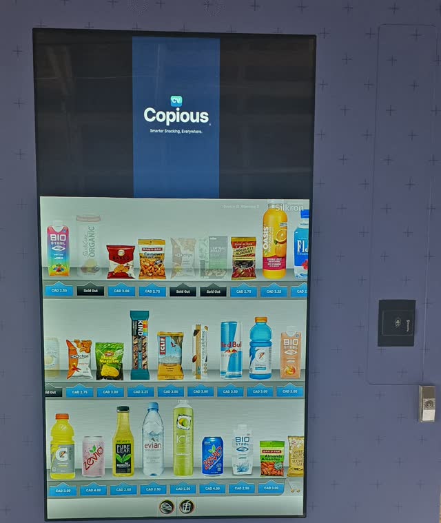 The actual Copious Vending machine